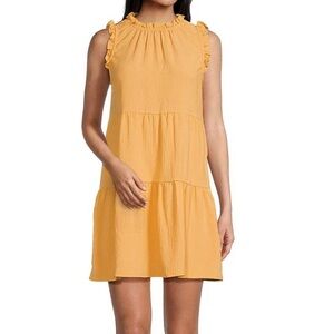 Copper Key - Airflow Babydoll Dress -Yellow- Size kids medium.